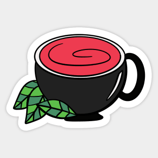 Raspberry Tea Sticker